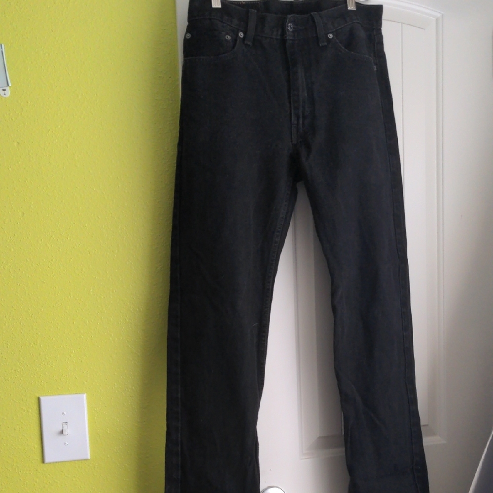 Levi's 505 Black Jeans Men's Straight Leg Size 33x32
